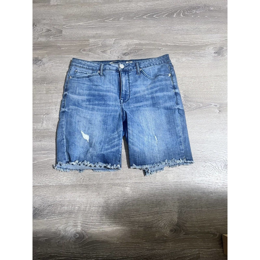 Seven 7 Bermuda Blue Denim Jean Shorts Womens Size 14